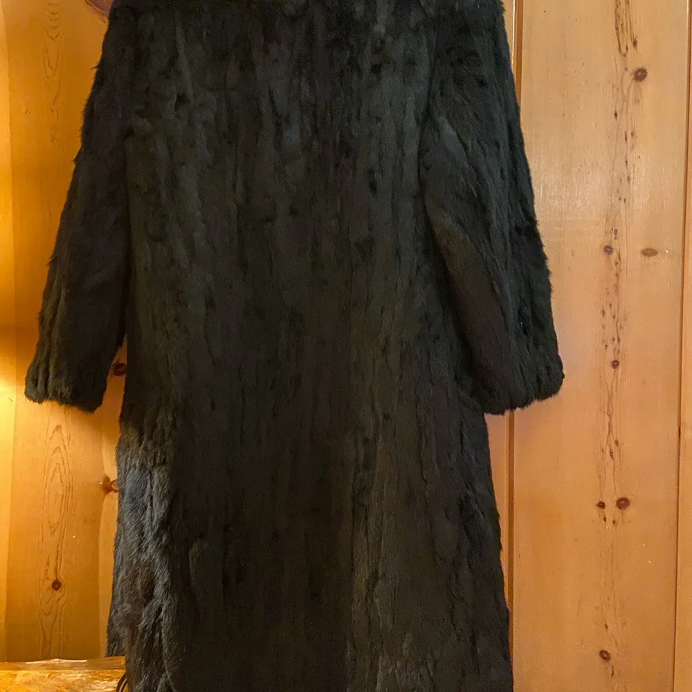 French Collection Vintage Rabbit Fur Jacket . Black . one size - Picture 5 of 5